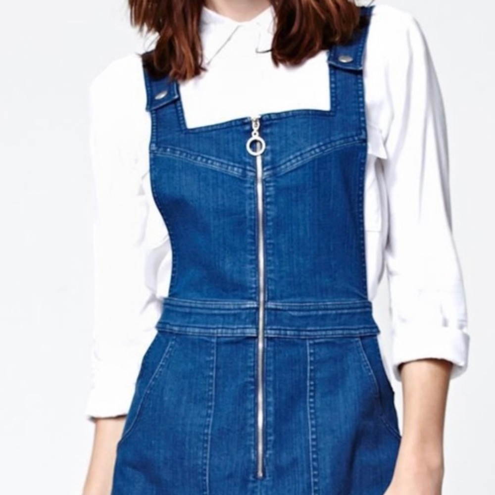 Jean Jumper Dress with Pockets